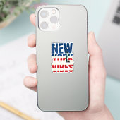 New York vibes USA flag Statue of Liberty sticker (Telefon)