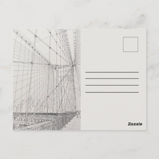 New York View Postcard Central Park & Brooklyn Postkarte (Rückseite)