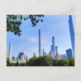 New York View Postcard Central Park & Brooklyn Postkarte