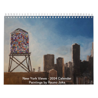 New York Views 2024, Gemälde von Rauno Joks Kalender