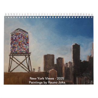 New York Views 2025, Gemälde von Rauno Joks Kalender