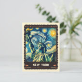 New York | Vincent Van Gogh Inspiriert Postkarte (Stehend Vorderseite)