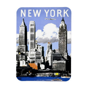 New York Vintag Reise Magnet