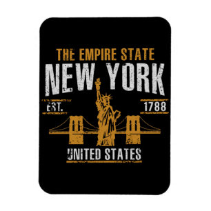 New York, Vintag, Retro, Amerika, vereinte Staaten Magnet