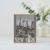 New York Vintag Style Travel Postcard Postkarte (Stehend Vorderseite)