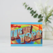 New York Vintage Postcard Postkarte (Stehend Vorderseite)