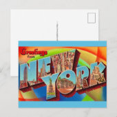 New York Vintage Postcard Postkarte (Vorne/Hinten)