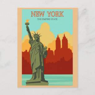 New York Vintage Reisepostkarte Postkarte