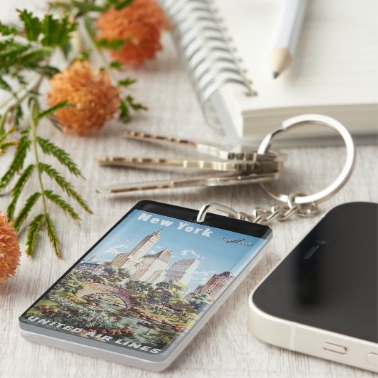 New York vintage souvenirs Schlüsselanhänger (Vorderseite rechts)