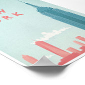 New York Vintage Travel Poster (Ecke)