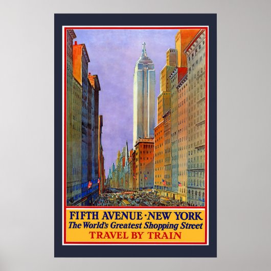 New York Vintage Travel Poster (Vorne)