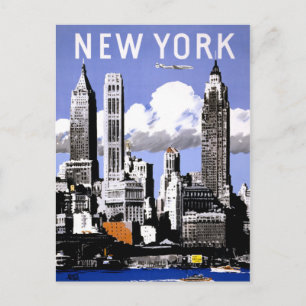 New York Vintage Travel Poster neu Postkarte