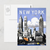 New York Vintage Travel Postkarte (Vorne/Hinten)