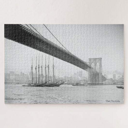 New York von unterhalb der Brooklyn-Brücke Puzzle (Horizontal)