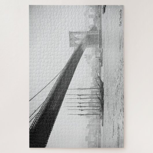 New York von unterhalb der Brooklyn-Brücke Puzzle (Vertikal)