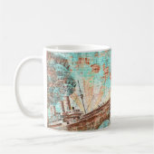 New York Wall Mural Tasse mit Schiff- und Augenmal (Links)