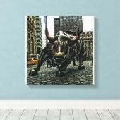 New York Wall Street Bull zur Leinwand (Insitu (Holzboden))