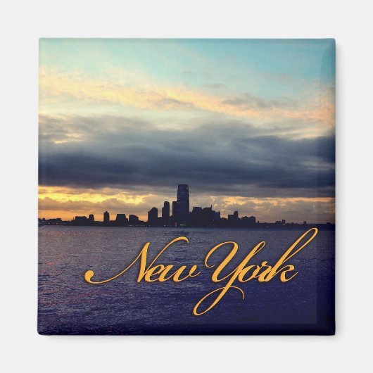 New York Waterfront Sunset Magnet (Vorne)