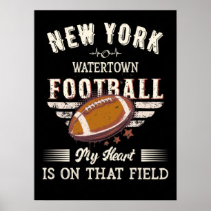 New York Watertown American Football Poster