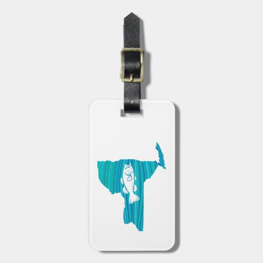 New York Wave Fishing Gepäckanhänger (Vorderseite vertikal)