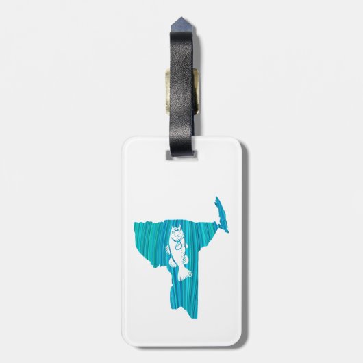 New York Wave Fishing Gepäckanhänger (Rückseite vertikal)