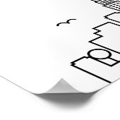 New York Wedding | 12 Tabelle Sitzplan Poster (Ecke)