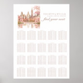 New York Wedding 20 Table Seating Chart Poster (Vorne)