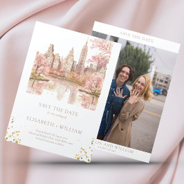 New York Wedding Custom Foto Save the Date Einladung