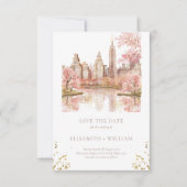 New York Wedding Custom Foto Save the Date Einladung (Vorderseite)