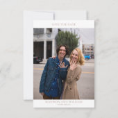 New York Wedding Custom Foto Save the Date Einladung (Rückseite)