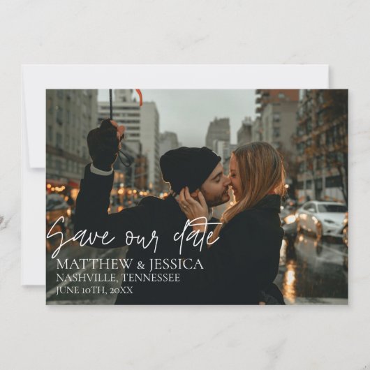 New York Wedding Foto Save the Date (Vorderseite)