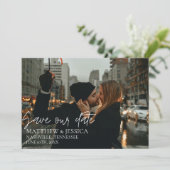 New York Wedding Foto Save the Date (Stehend Vorderseite)