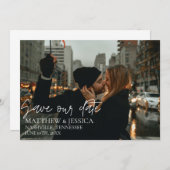New York Wedding Foto Save the Date (Vorne/Hinten)