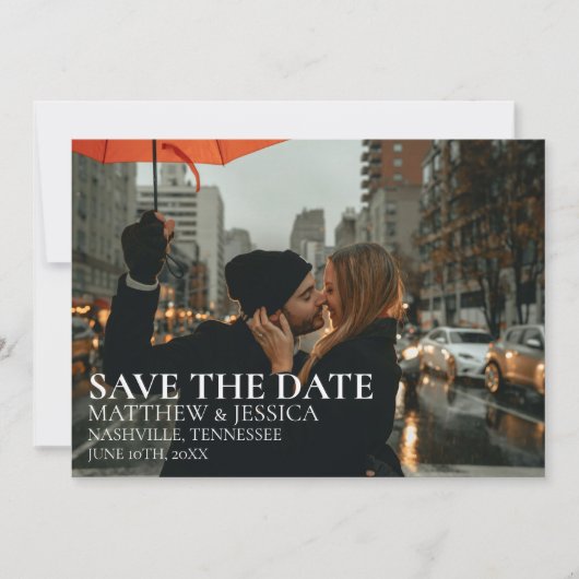 New York Wedding Foto Save the Date (Vorderseite)