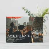 New York Wedding Foto Save the Date (Stehend Vorderseite)