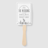 New York Wedding | Hochzeitsprogramm Hand Fan Fächer (Vorderseite)