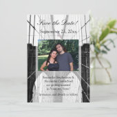 New York Wedding NYC Brooklyn Bridge Einladung (Stehend Vorderseite)