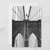 New York Wedding NYC Brooklyn Bridge Einladung (Rückseite)