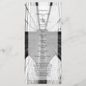 New York Wedding NYC Brooklyn Bridge Programm (Rückseite)