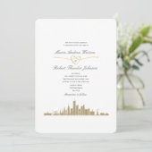 New York Wedding QR Code Einladung (Stehend Vorderseite)