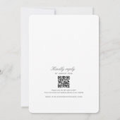 New York Wedding QR Code Einladung (Rückseite)