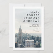 New York Wedding Save the Date Einladung (Vorderseite)