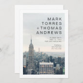 New York Wedding Save the Date Einladung (Vorne/Hinten)