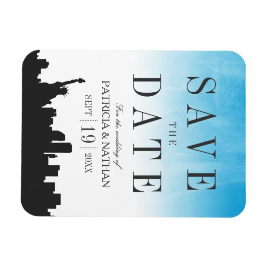 New York Wedding Save the Date Magnet (Horizontal)