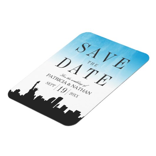 New York Wedding Save the Date Magnet (Linke Seite)