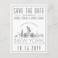 New York Wedding | Stilisierte Skyline Save the Da
