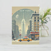 New York Weihnachten | Freiheitsstatue Einladung (Stehend Vorderseite)