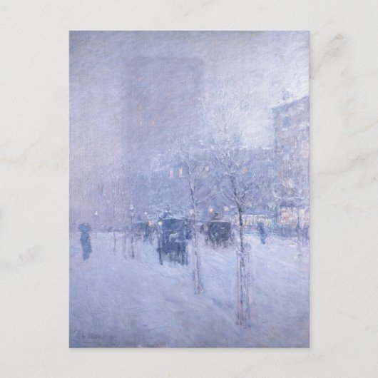 New York Winter - Childe Hassam Postkarte (Vorderseite)