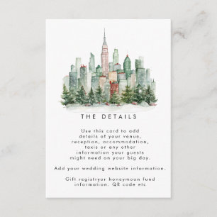 New York Winter Hochzeit Details Karte