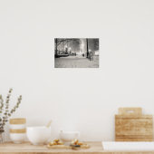 New York Winter - Snowy Night - Bryant Park Poster (Küche)